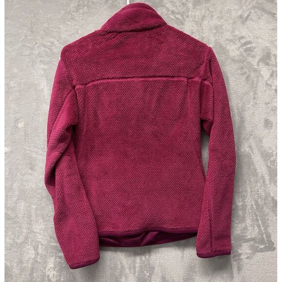 Patagonia Fleece Jacket Womens Medium Pink Re Tool Snap T Pullover Logo Outdoor - Picture 7 of 8
